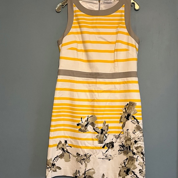 T Tahari Dresses & Skirts - SELLING T TAHARI SIZE 12 COLOR YELLOW AMBER / OFF WHITE OR CREAM STRIPED
